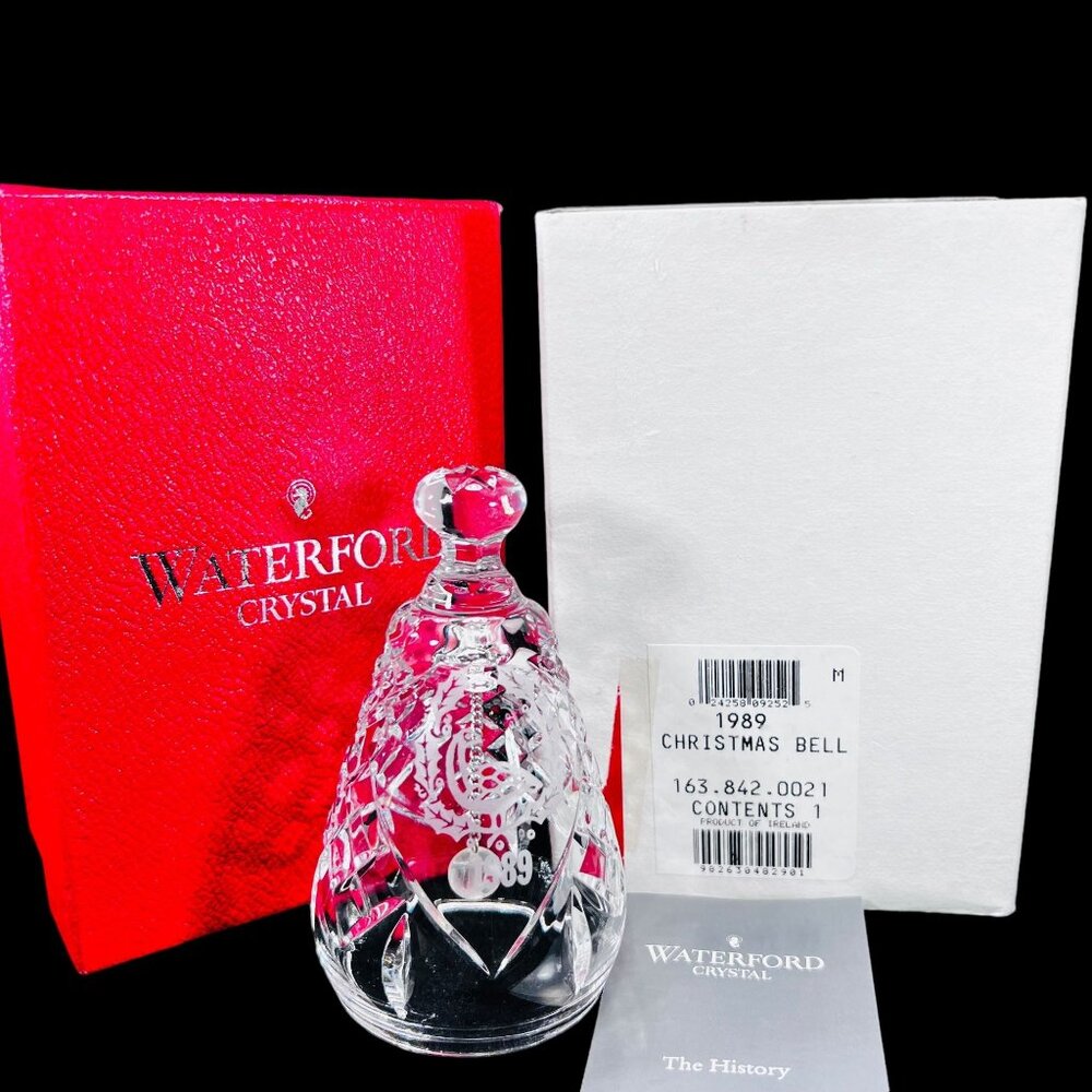 Vtg Waterford Crystal Bell 1989 12 Days Christmas Six Geese A Laying BOX Ireland